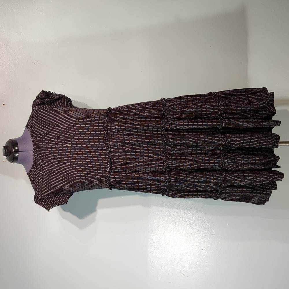 DownEast wanderlust tiered midi dress size medium